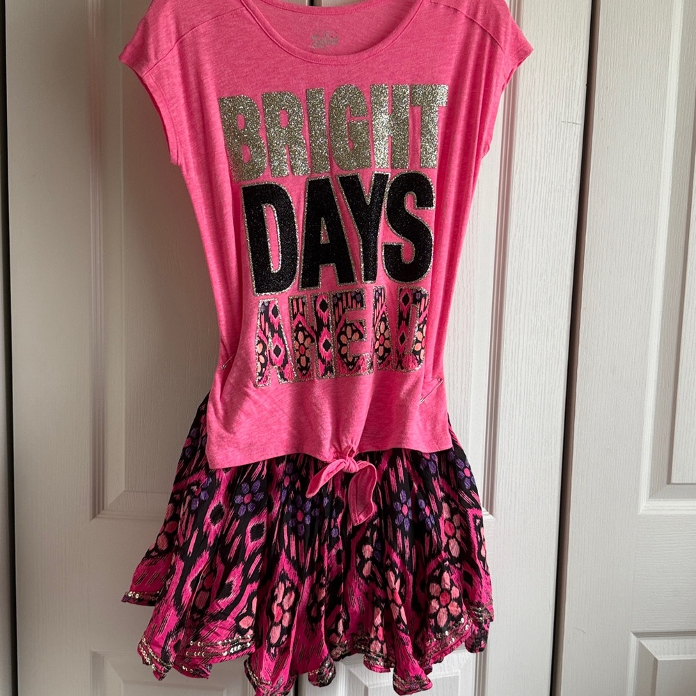 Justice Pink and Black Kids Matching Set